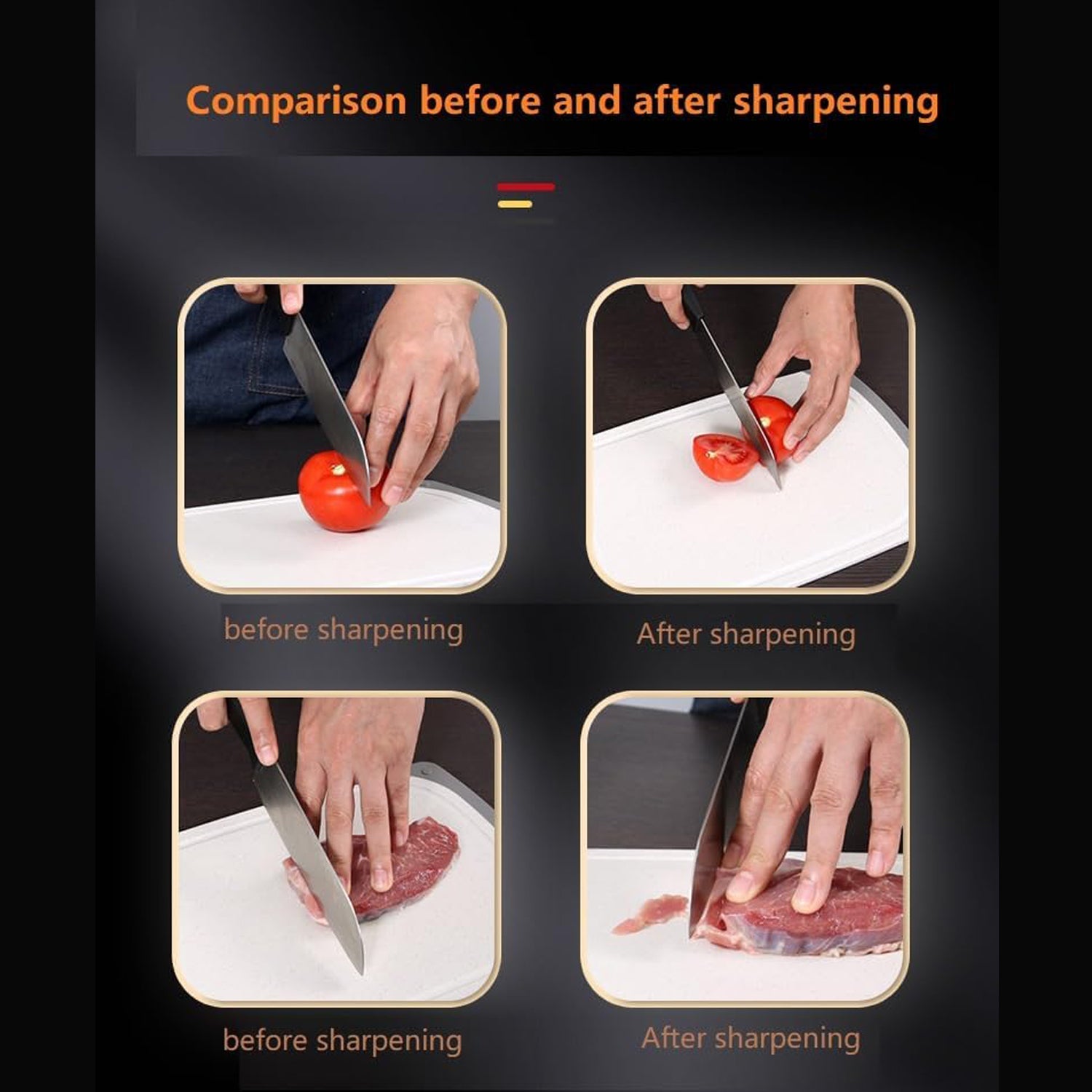 Kitchen Knife Sharpener – Handheld for Chefs & Serrated Knives (1 Pc, Chopper Not Included) Kitchen Knife Sharpener – Handheld for Chefs & Serrated Knives (1 Pc, Chopper Not Included)